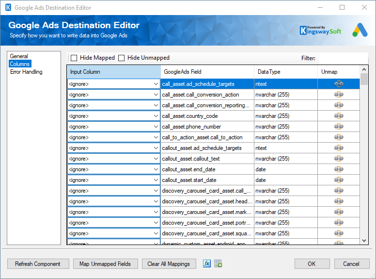 Google Ads Destination component - Columns.png